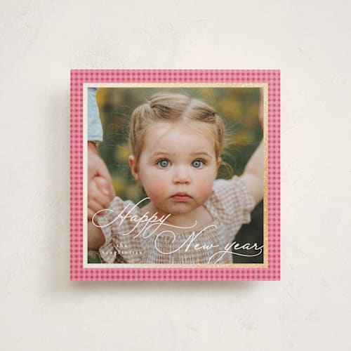 This is a gumdrops foil pressed holiday cards with foil pressed by Tamara Hilje called allegro printing on recycled smooth signature in square