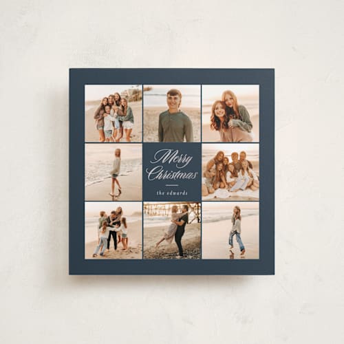 This is a winter foil pressed holiday cards with foil pressed by Angela Garrick called merry squares printing on recycled smooth signature in square