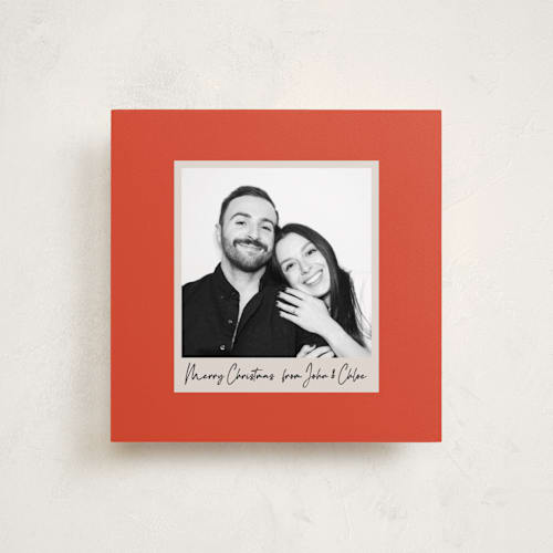 This is a rouge holiday photo cards with standard by Jeremy called keepsake polaroid printing on recycled smooth signature in square