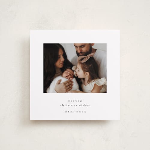 This is a coal holiday photo cards with standard by Blustery August called brandy butter printing on recycled smooth signature in square