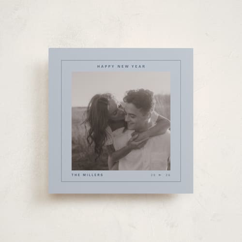 This is a ice holiday photo cards with standard by Bethan called kodak printing on recycled smooth signature in square