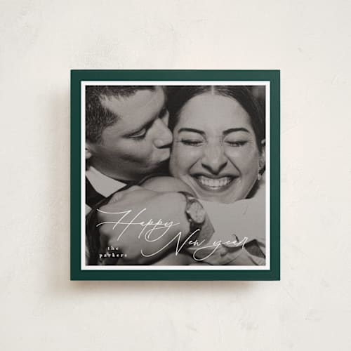 This is a forest holiday photo cards with standard by Tamara Hilje called holiday soneto printing on recycled smooth signature in square