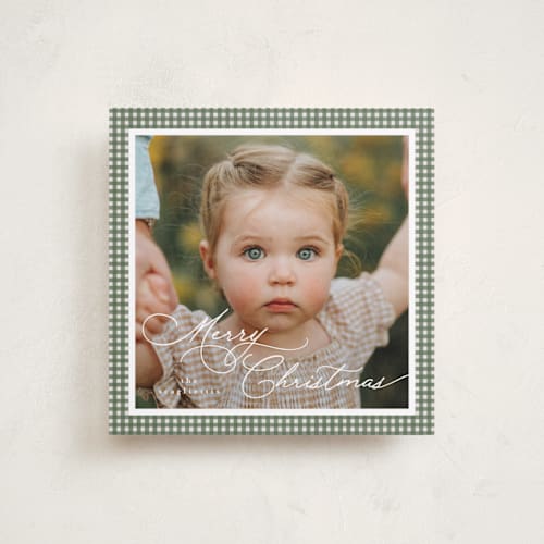 This is a forest holiday photo cards with standard by Tamara Hilje called allegro printing on recycled smooth signature in square