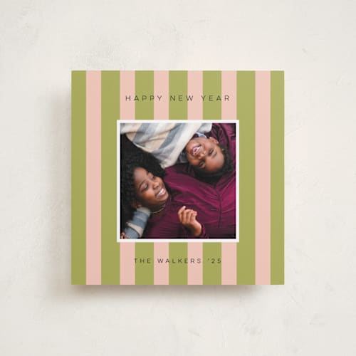 This is a pear holiday photo cards with standard by Morgan Kendall called cabana printing on recycled smooth signature in standard