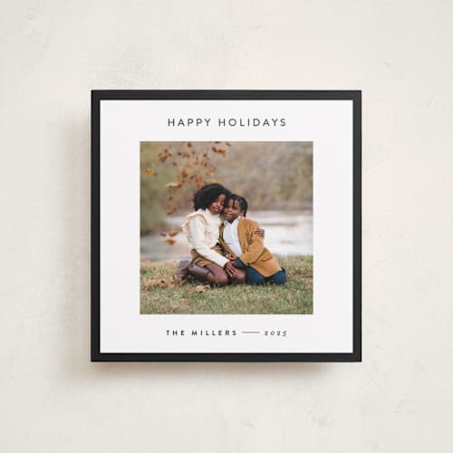This is a charcoal holiday photo cards with standard by JoAnn Jinks called square printing on recycled smooth signature in 5x5