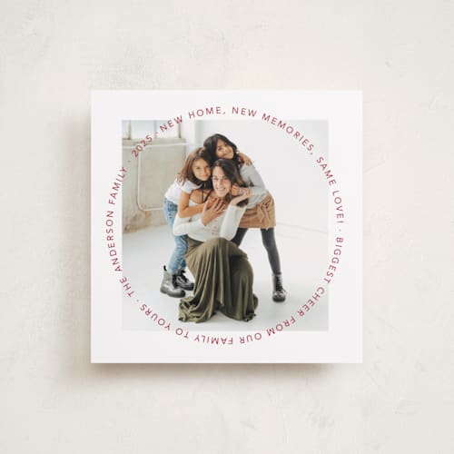 This is a ruby holiday photo cards with standard by Jelena Vuletic called solstice printing on recycled smooth signature in standard
