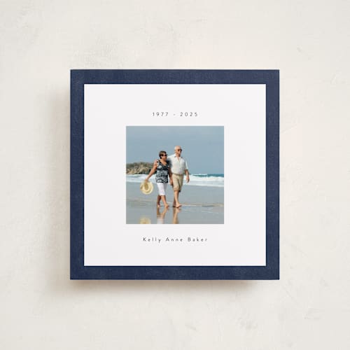 This is a ocean memorial cards with standard by Adelyn T. called textured watercolor printing on recycled smooth signature in standard
