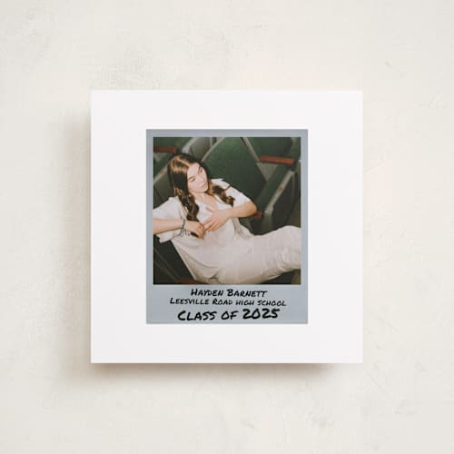 This is a noir graduation announcements with standard by Cleghorn Creative called photo snap + penned names printing on recycled smooth signature in standard
