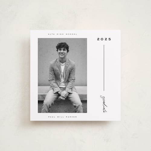 This is a pencil graduation announcements with standard by Yuliya Evseeva called onward bound printing on recycled smooth signature in standard