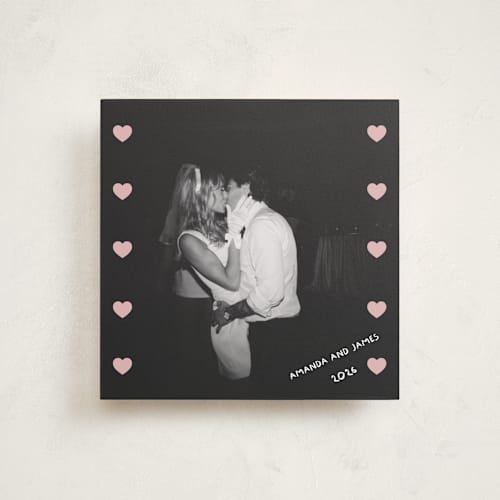 This is a petal valentines day with standard by Lucila Naves called wrapped in hearts printing on recycled smooth signature in standard