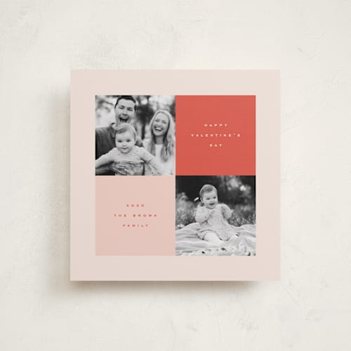 This is a strawberry valentines day with standard by Anastasia Makarova called four squares printing on recycled smooth signature in square