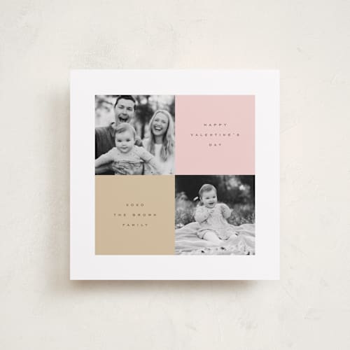 This is a latte valentines day with standard by Anastasia Makarova called four squares printing on recycled smooth signature in square