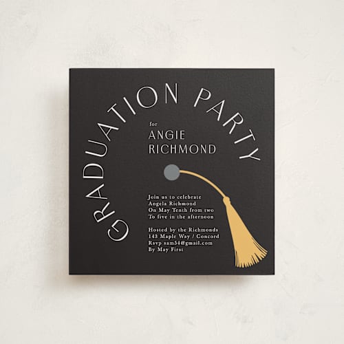 This is a honey graduation invitations with standard by Lori Wemple called graduation party printing on signature in standard