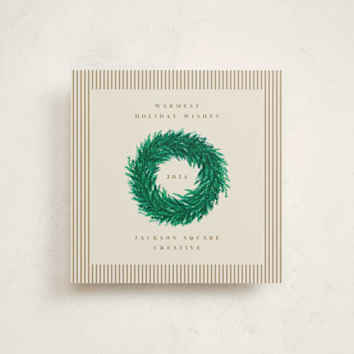 This is a eggnog business holiday cards with standard by Kristie Kern called lauren printing on signature in standard