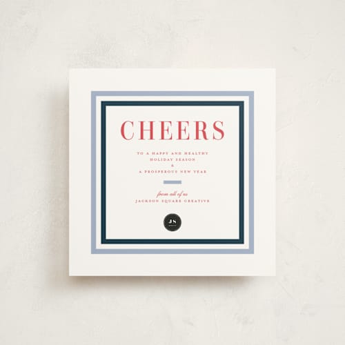 This is a frost holiday photo cards with standard by Alston Foster called festive printing on signature in square