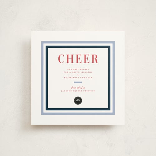 This is a frost holiday photo cards with standard by Alston Foster called festive printing on signature in square