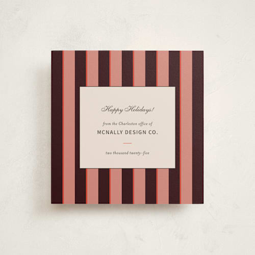 This is a rose holiday photo cards with standard by Megan Davis called polo printing on signature in square