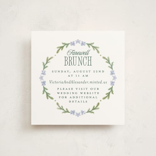 This is a wisteria enclosure cards with standard by Jenna Holcomb called vintage sketched printing on signature in mini
