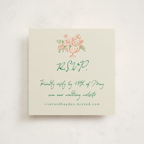 This is a garden enclosure cards with standard by Cass Loh called tablescape drawing printing on signature in mini