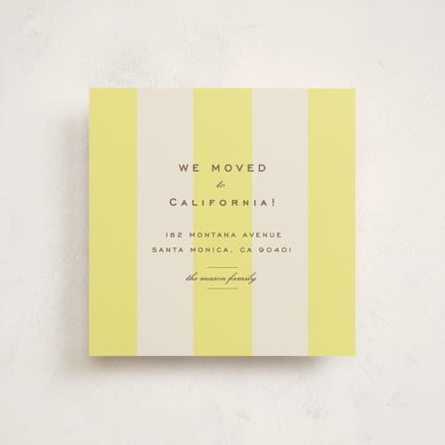 This is a limone moving announcements with standard by Megan Davis called campania printing on signature in standard