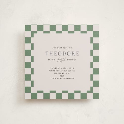 This is a pear party invitations with standard by Erin Kessler called party check printing on signature in standard