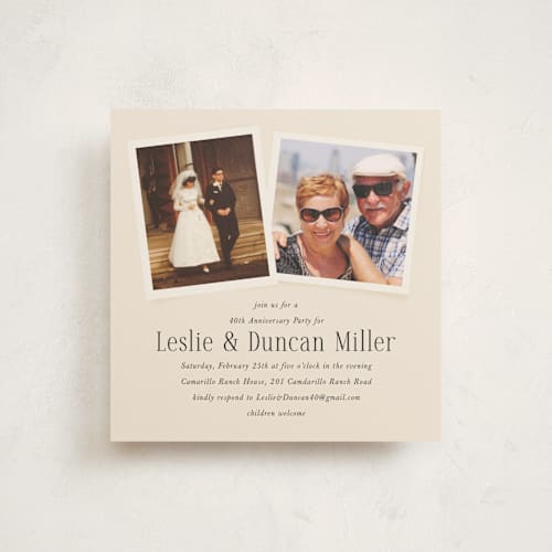 This is a sand party invitations with standard by Kamala Nahas called take my name printing on signature in standard