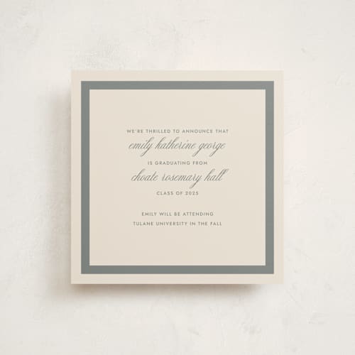 This is a oyster graduation announcements with standard by Megan Davis called montauk printing on signature in standard