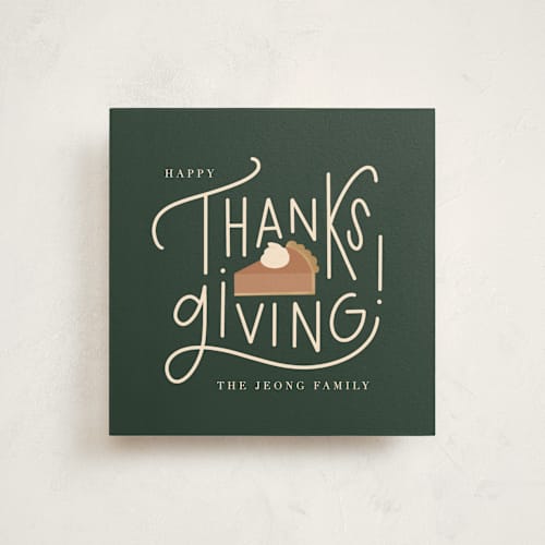 This is a green bean casserole thanksgiving cards invitations with standard by Lauren Jinhee called thankful for... printing on signature in standard