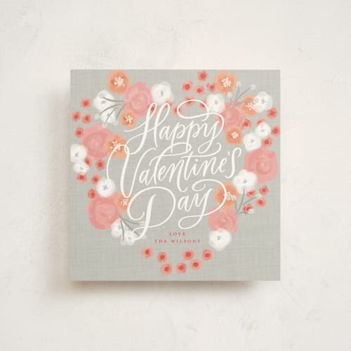 This is a romance valentines day with standard by Erin German called floral heart printing on signature in standard