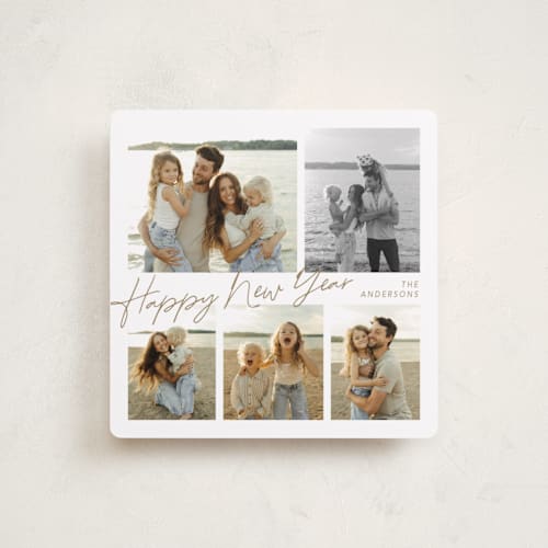 This is a starlight photo christmas cards with standard by Cass Loh called clean collage printing on recycled smooth signature in standard