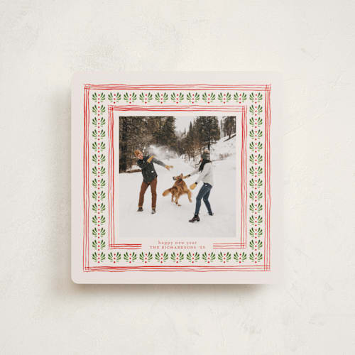 This is a santa photo christmas cards with standard by Claudia Orengo called little details printing on recycled smooth signature in standard