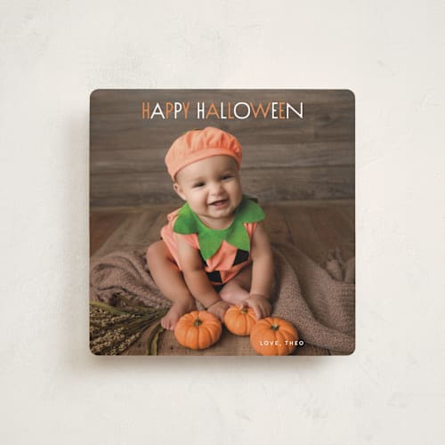 This is a pumpkin halloween party invitations cards by Brynne Foster called sweet pumpkin printing on recycled smooth signature in standard