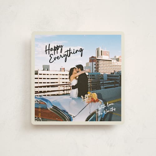 This is a ink holiday photo cards with standard by Helena Vitto called old is cool christmas printing on recycled smooth signature in square