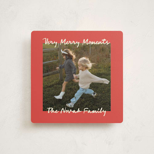 This is a stocking holiday photo cards with standard by Jelena Vuletic called merribelle printing on recycled smooth signature in square