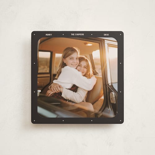 This is a sable holiday photo cards with standard by Meggy Masters called film square printing on recycled smooth signature in standard