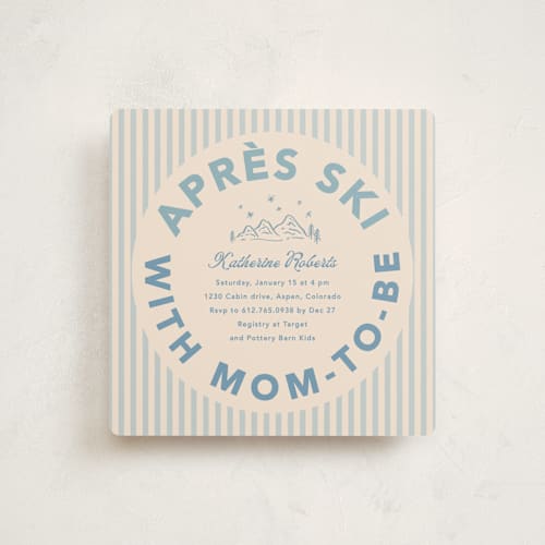 This is a frost baby shower invitations with standard by Creo Study called après ski printing on signature in standard