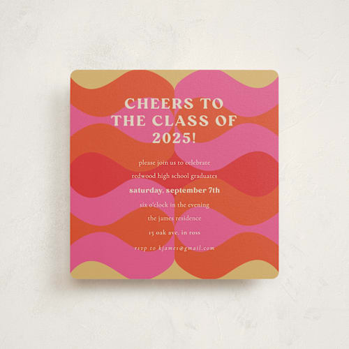 This is a new york graduation invitations with standard by Bethania Lima called pop love printing on signature in standard