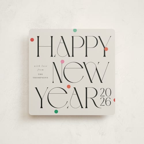 This is a tinsel holiday photo cards with standard by Lori Wemple called holiday square printing on signature in square