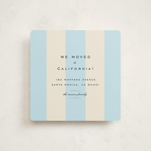 This is a costa moving announcements with standard by Megan Davis called campania printing on signature in standard
