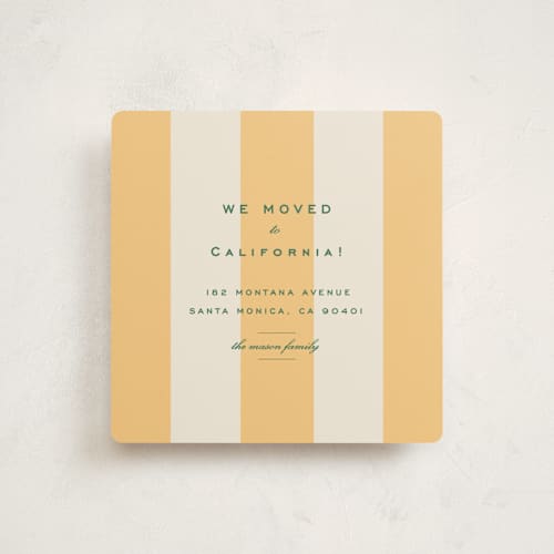 This is a sorbetto moving announcements with standard by Megan Davis called campania printing on signature in standard