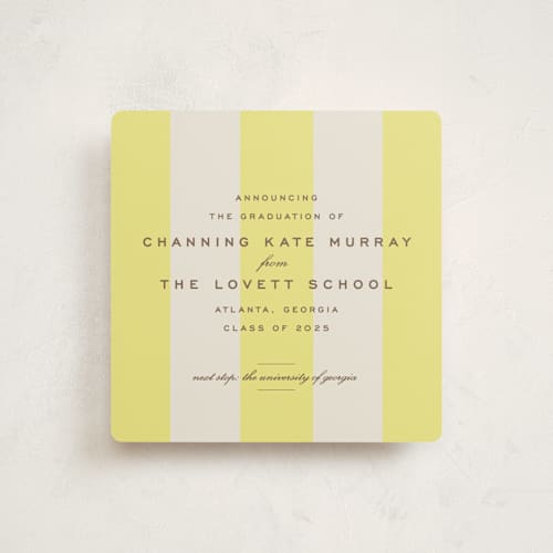 This is a limone graduation announcements with standard by Megan Davis called campania printing on signature in standard