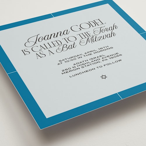 This is a sky bar mitzvah bat mitzvah invitations with standard by Wallace Design Co. called grand luxe bat mitzvah printing on signature in standard