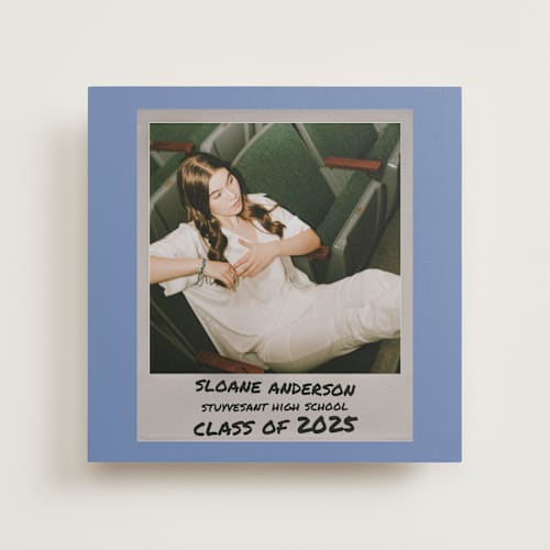 This is a sea graduation announcements with standard by Cleghorn Creative called photo snap + penned names printing on doublethick in photo_mount