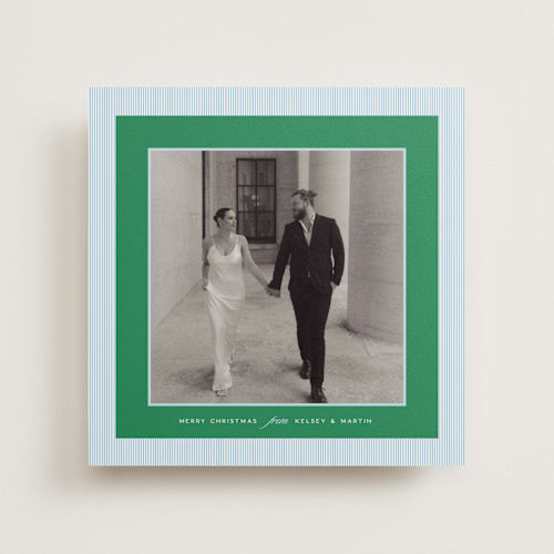 This is a frost photo mount holiday cards with standard by Jenna Holcomb called kelly printing on recycled in photo_mount