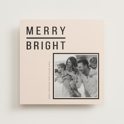 This is a ink photo mount holiday cards with standard by Joyce Pinheiro called modern & merry printing on recycled in photo_mount