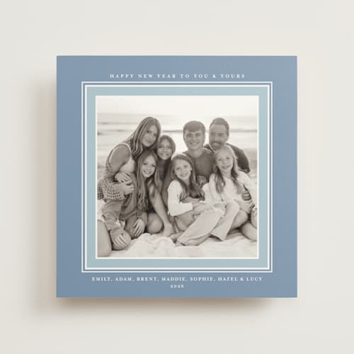 This is a frost photo mount holiday cards with standard by Alston Foster called colorful wishes printing on recycled in photo_mount