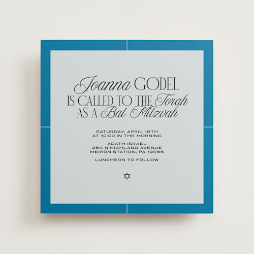 This is a sky bar mitzvah bat mitzvah invitations with standard by Wallace Design Co. called grand luxe bat mitzvah printing on signature in standard