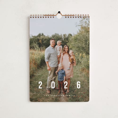 This is a ivory photo calendars by Playground Prints called new adventures printing on premium calendar paper in standard