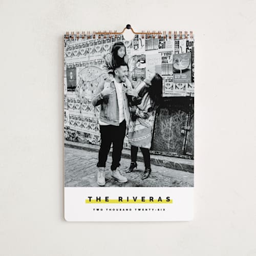 This is a lemon photo calendars with standard by Pixel and Hank called popped punch printing on premium calendar paper in standard