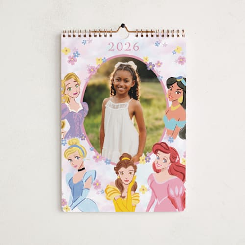 This is a cotton candy photo calendars with standard by Cass Loh called disney's princess portrait printing on premium calendar paper in standard